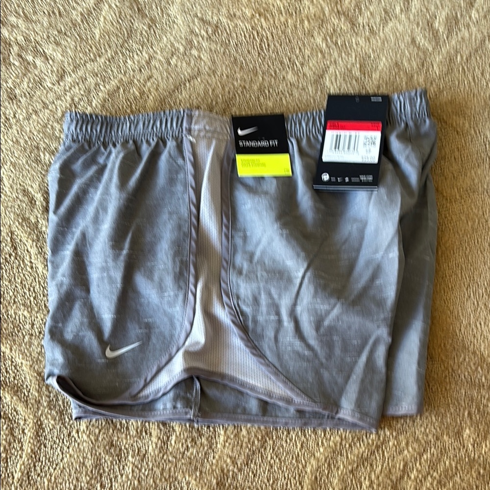 Nike Gray Athletic Shorts with Elastic Waistband
